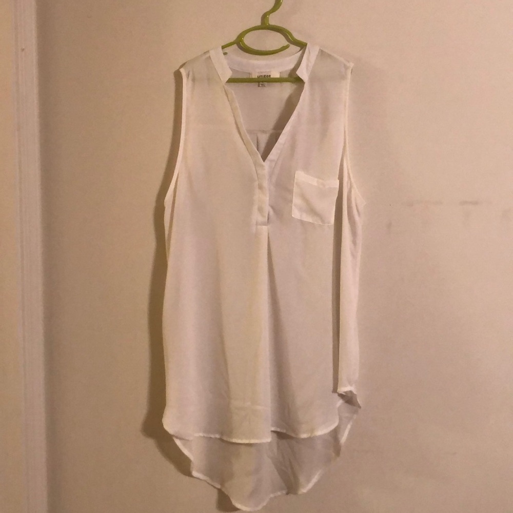 Sheer low-high top